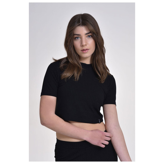 Target Γυναικεία κοντομάνικη μπλούζα Crop Top "Rib Viscose" Target Γυναικεία κοντομάνικη μπλούζα Crop Top "Rib Viscose"